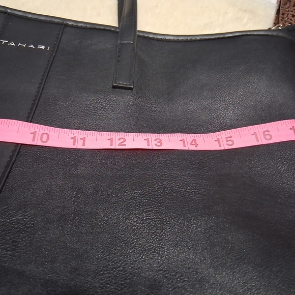 Black Textured Leather Backpack - Picture 13 of 15